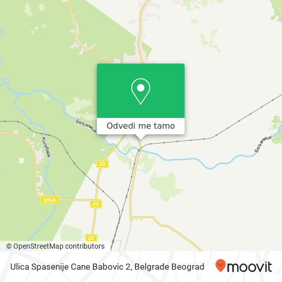 Ulica Spasenije Cane Babovic 2 mapa