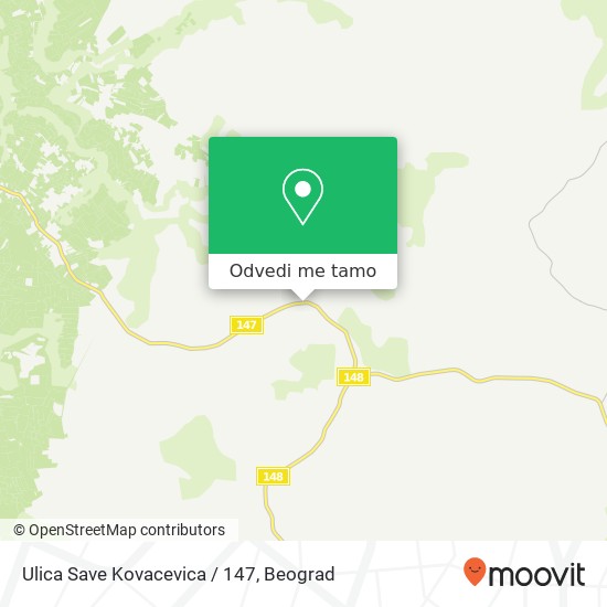 Ulica Save Kovacevica / 147 mapa