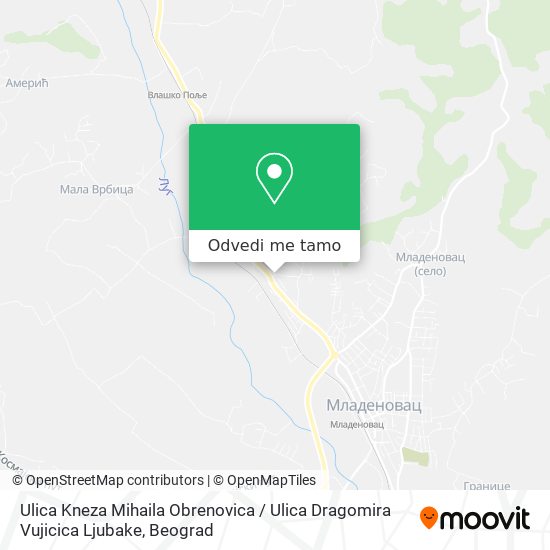 Ulica Kneza Mihaila Obrenovica / Ulica Dragomira Vujicica Ljubake mapa