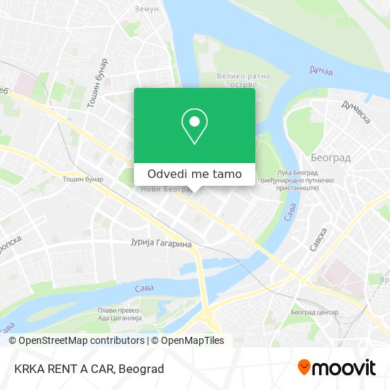 KRKA RENT A CAR mapa