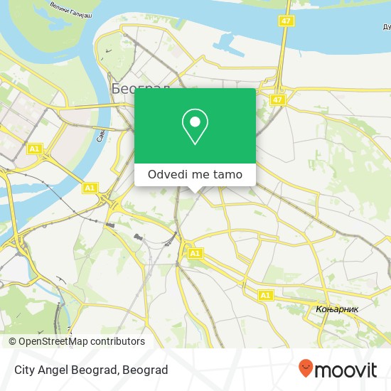 City Angel Beograd mapa