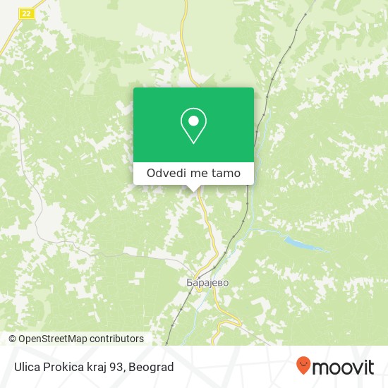 Ulica Prokica kraj 93 mapa