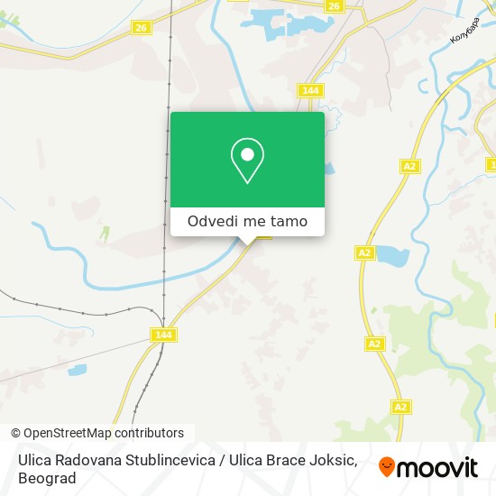 Ulica Radovana Stublincevica / Ulica Brace Joksic mapa