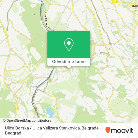 Ulica Borska / Ulica Velizara Stankovica mapa