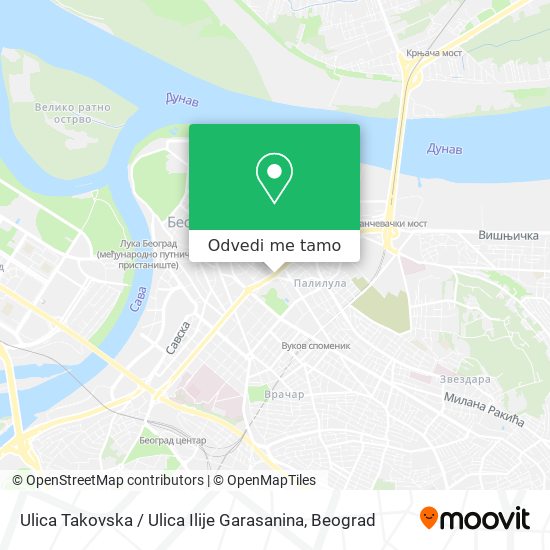 Ulica Takovska / Ulica Ilije Garasanina mapa