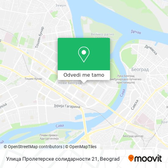 Улица Пролетерске солидарности 21 mapa