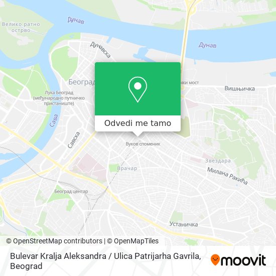 Bulevar Kralja Aleksandra / Ulica Patrijarha Gavrila mapa