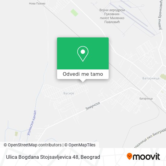 Ulica Bogdana Stojsavljevica 48 mapa