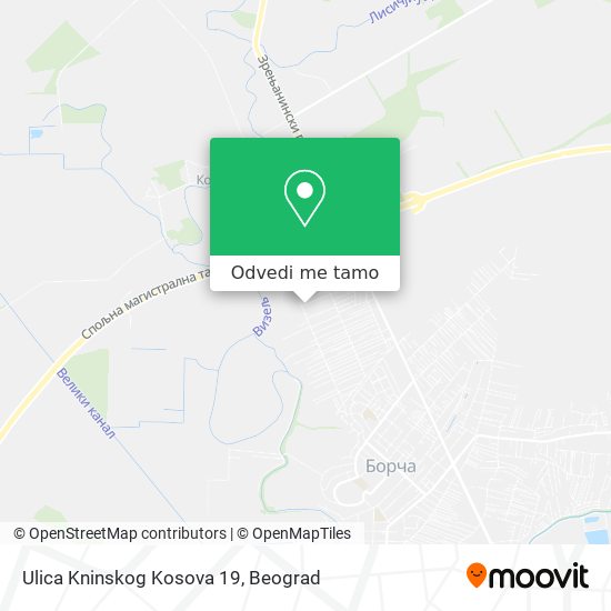 Ulica Kninskog Kosova 19 mapa