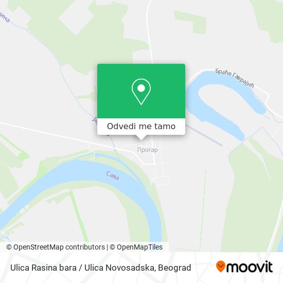 Ulica Rasina bara / Ulica Novosadska mapa