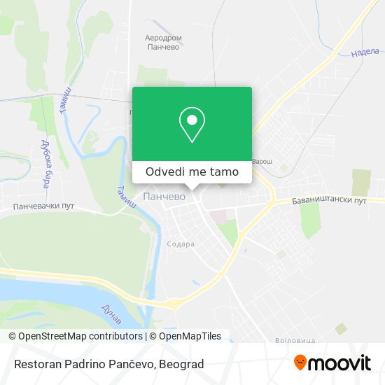 Restoran Padrino Pančevo mapa