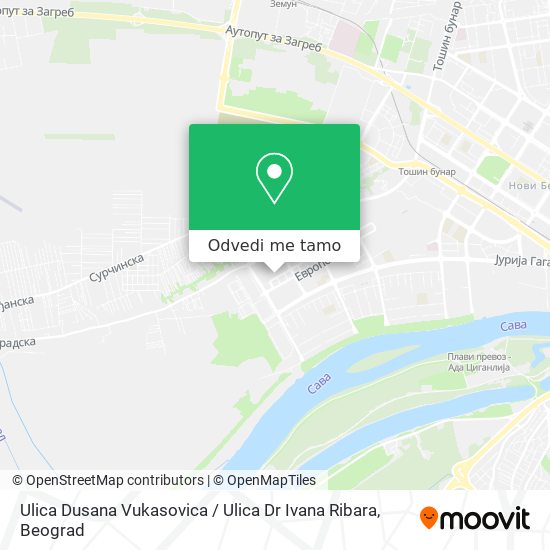 Ulica Dusana Vukasovica / Ulica Dr Ivana Ribara mapa