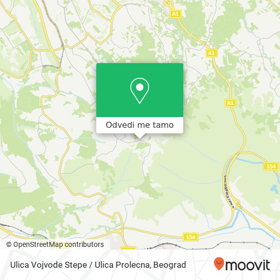 Ulica Vojvode Stepe / Ulica Prolecna mapa