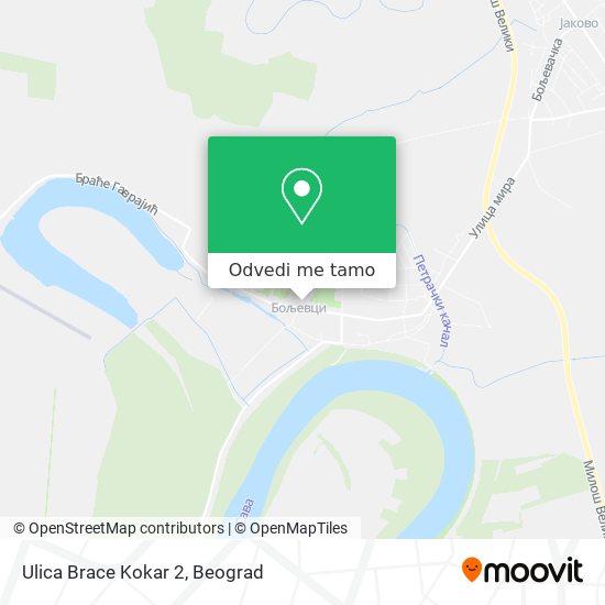 Ulica Brace Kokar 2 mapa