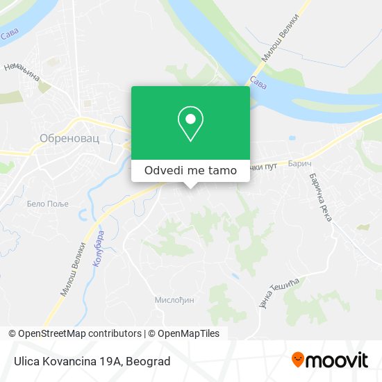 Ulica Kovancina 19А mapa