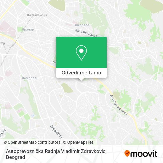 Autoprevoznička Radnja Vladimir Zdravkovic mapa