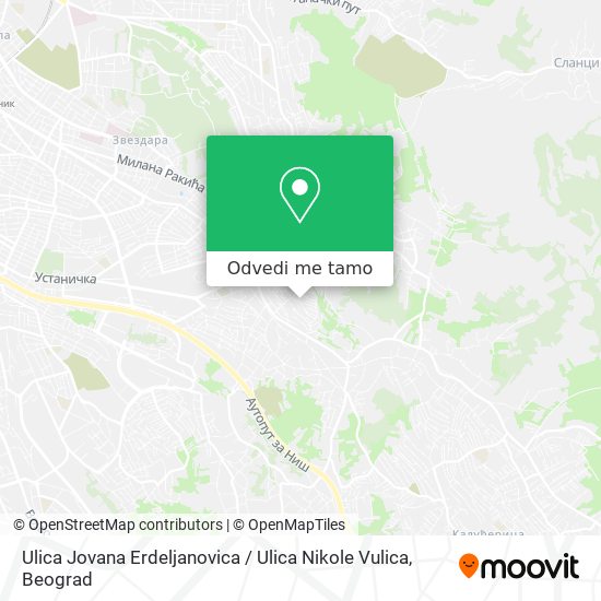 Ulica Jovana Erdeljanovica / Ulica Nikole Vulica mapa