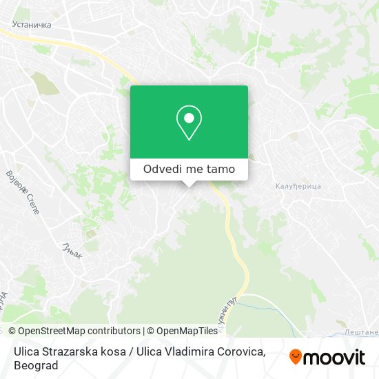 Ulica Strazarska kosa / Ulica Vladimira Corovica mapa