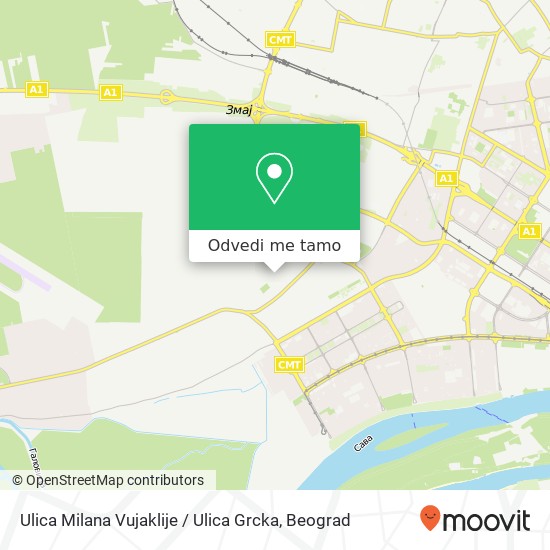 Ulica Milana Vujaklije / Ulica Grcka mapa