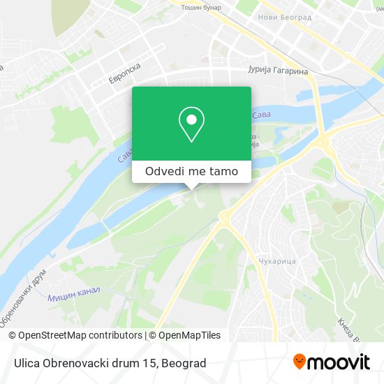 Ulica Obrenovacki drum 15 mapa