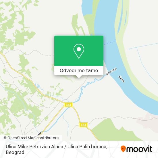 Ulica Mike Petrovica Alasa / Ulica Palih boraca mapa