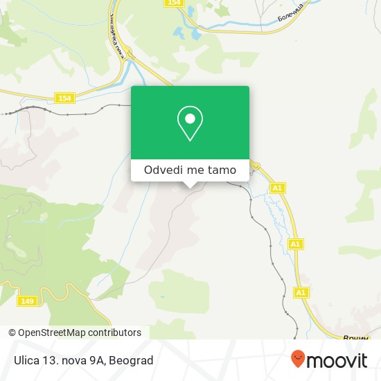 Ulica 13. nova 9А mapa