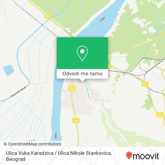 Ulica Vuka Karadzica / Ulica Nikole Stankovica mapa