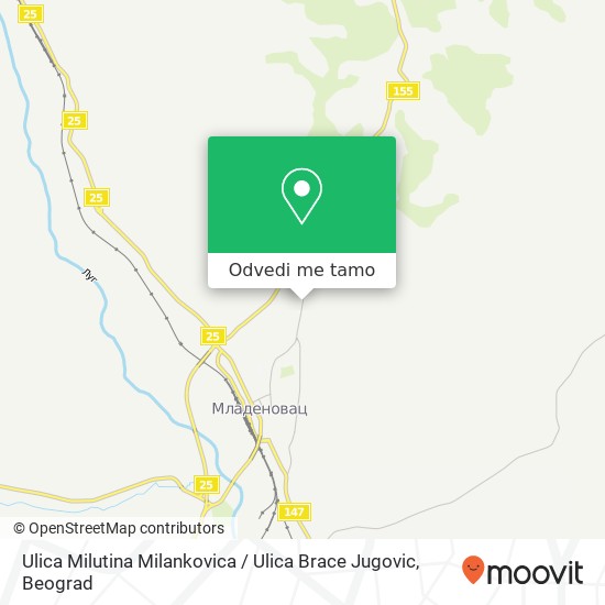 Ulica Milutina Milankovica / Ulica Brace Jugovic mapa