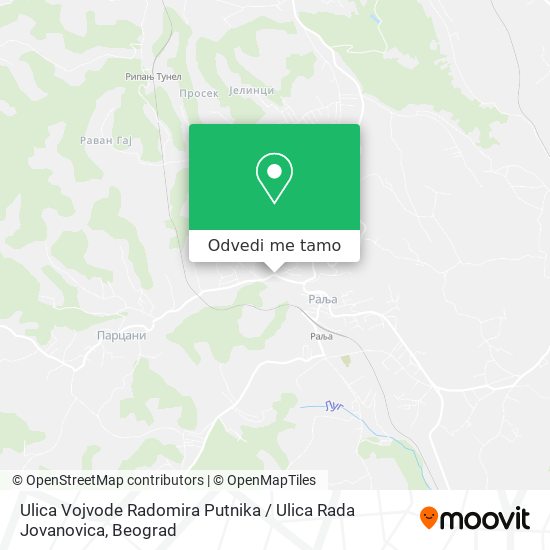 Ulica Vojvode Radomira Putnika / Ulica Rada Jovanovica mapa