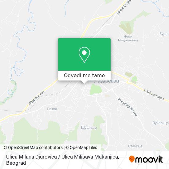 Ulica Milana Djurovica / Ulica Milisava Makanjica mapa