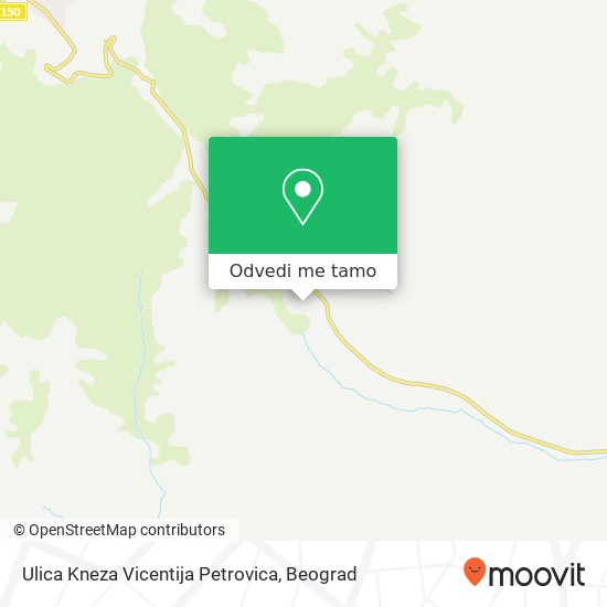 Ulica Kneza Vicentija Petrovica mapa