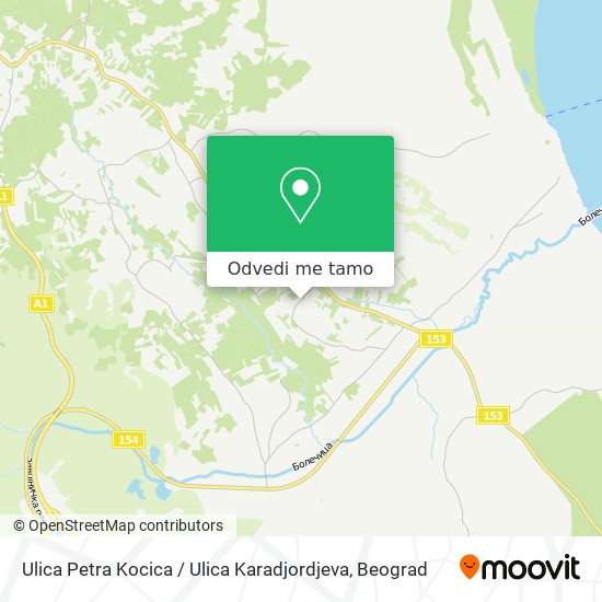 Ulica Petra Kocica / Ulica Karadjordjeva mapa