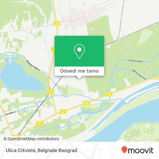 Ulica Crkviste mapa