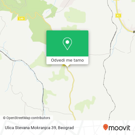 Ulica Stevana Mokranjca 39 mapa