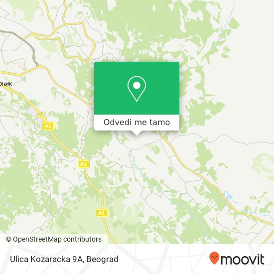 Ulica Kozaracka 9А mapa