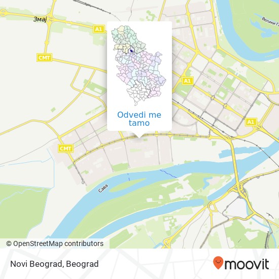 Novi Beograd mapa