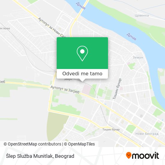 Šlep Služba Munitlak mapa