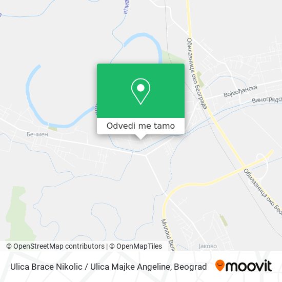 Ulica Brace Nikolic / Ulica Majke Angeline mapa