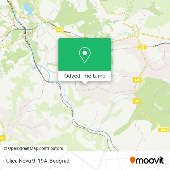 Ulica Nova 9. 19А mapa