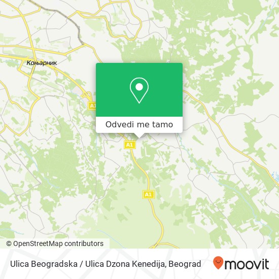 Ulica Beogradska / Ulica Dzona Kenedija mapa