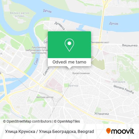 Улица Крунска / Улица Београдска mapa