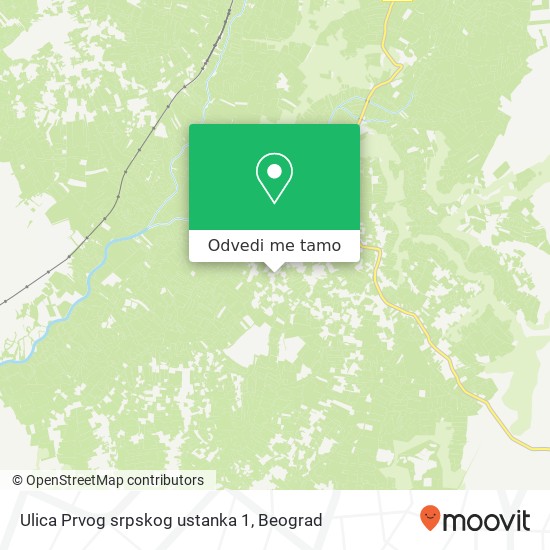 Ulica Prvog srpskog ustanka 1 mapa