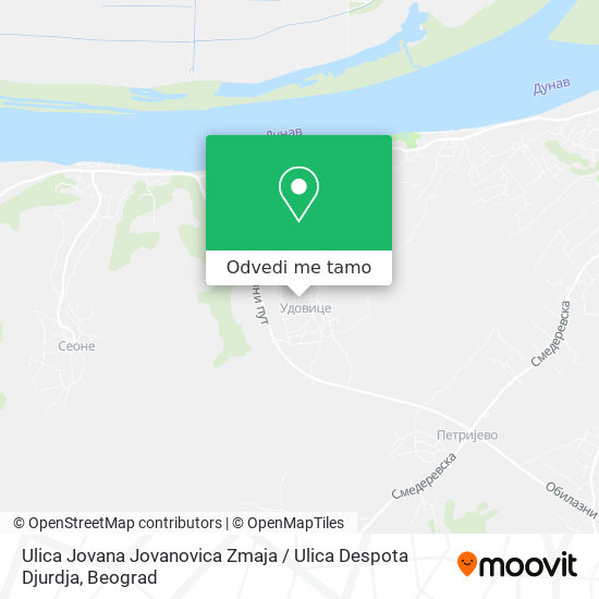 Ulica Jovana Jovanovica Zmaja / Ulica Despota Djurdja mapa