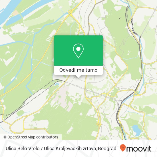 Ulica Belo Vrelo / Ulica Kraljevackih zrtava mapa