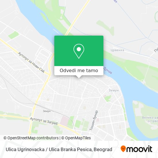 Ulica Ugrinovacka / Ulica Branka Pesica mapa