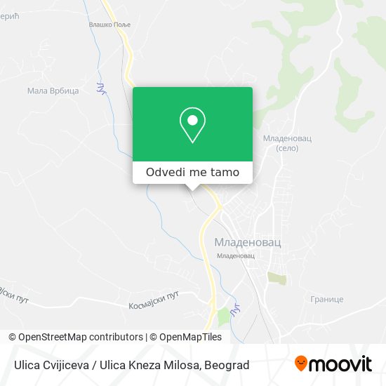 Ulica Cvijiceva / Ulica Kneza Milosa mapa