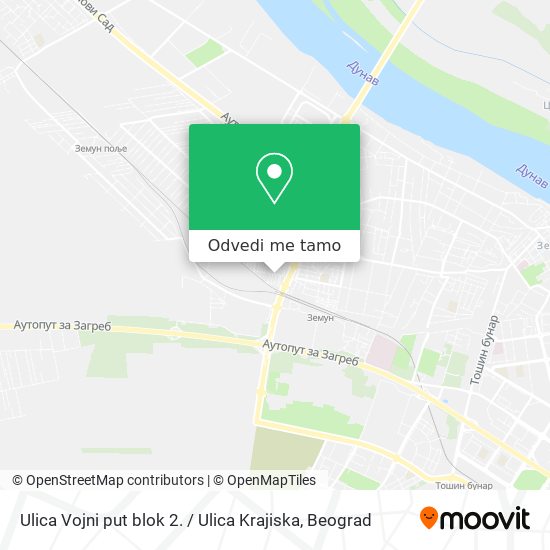 Ulica Vojni put blok 2. / Ulica Krajiska mapa