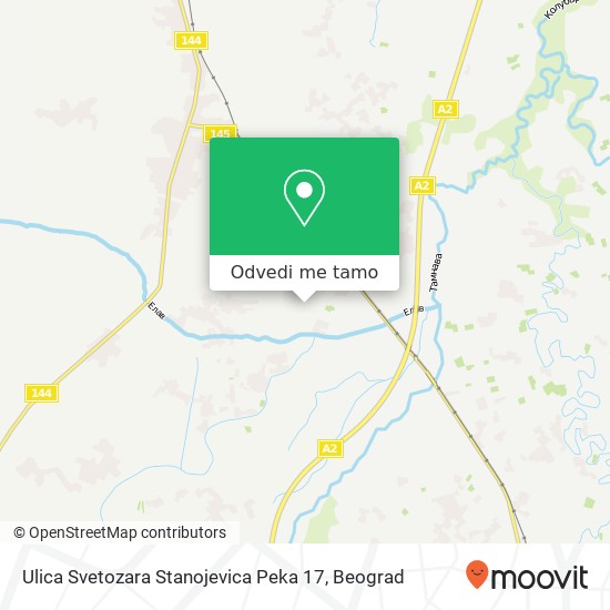 Ulica Svetozara Stanojevica Peka 17 mapa