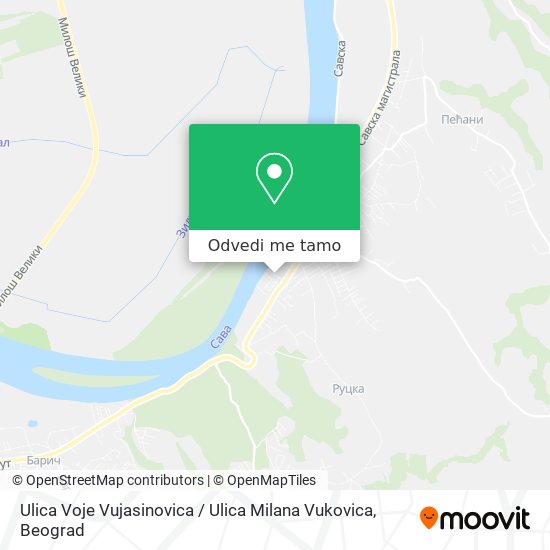 Ulica Voje Vujasinovica / Ulica Milana Vukovica mapa