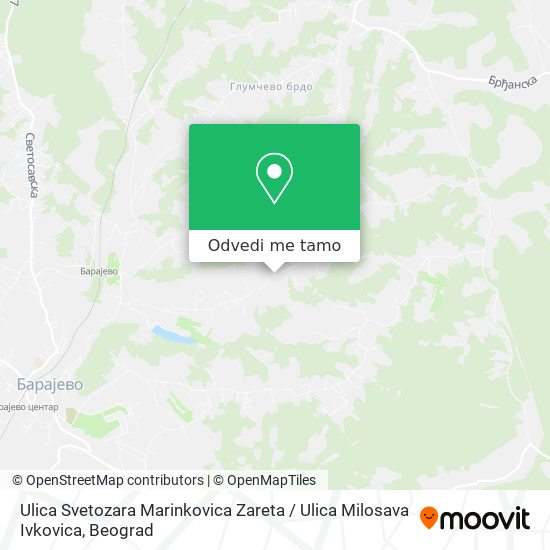 Ulica Svetozara Marinkovica Zareta / Ulica Milosava Ivkovica mapa